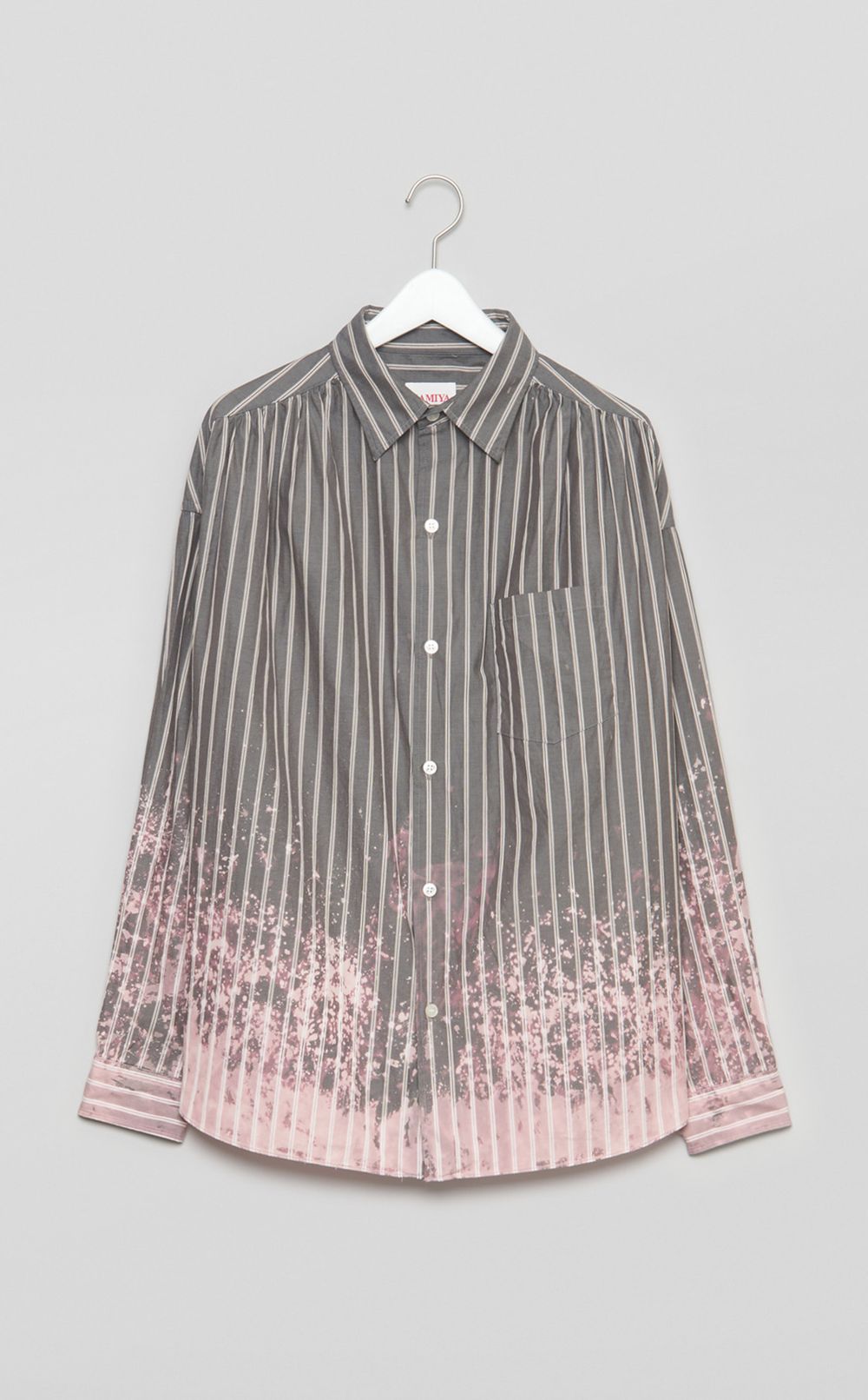 ブリーチドストライプシャツ