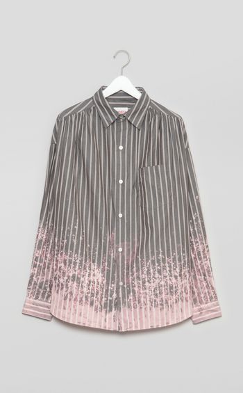 ブリーチドストライプシャツ