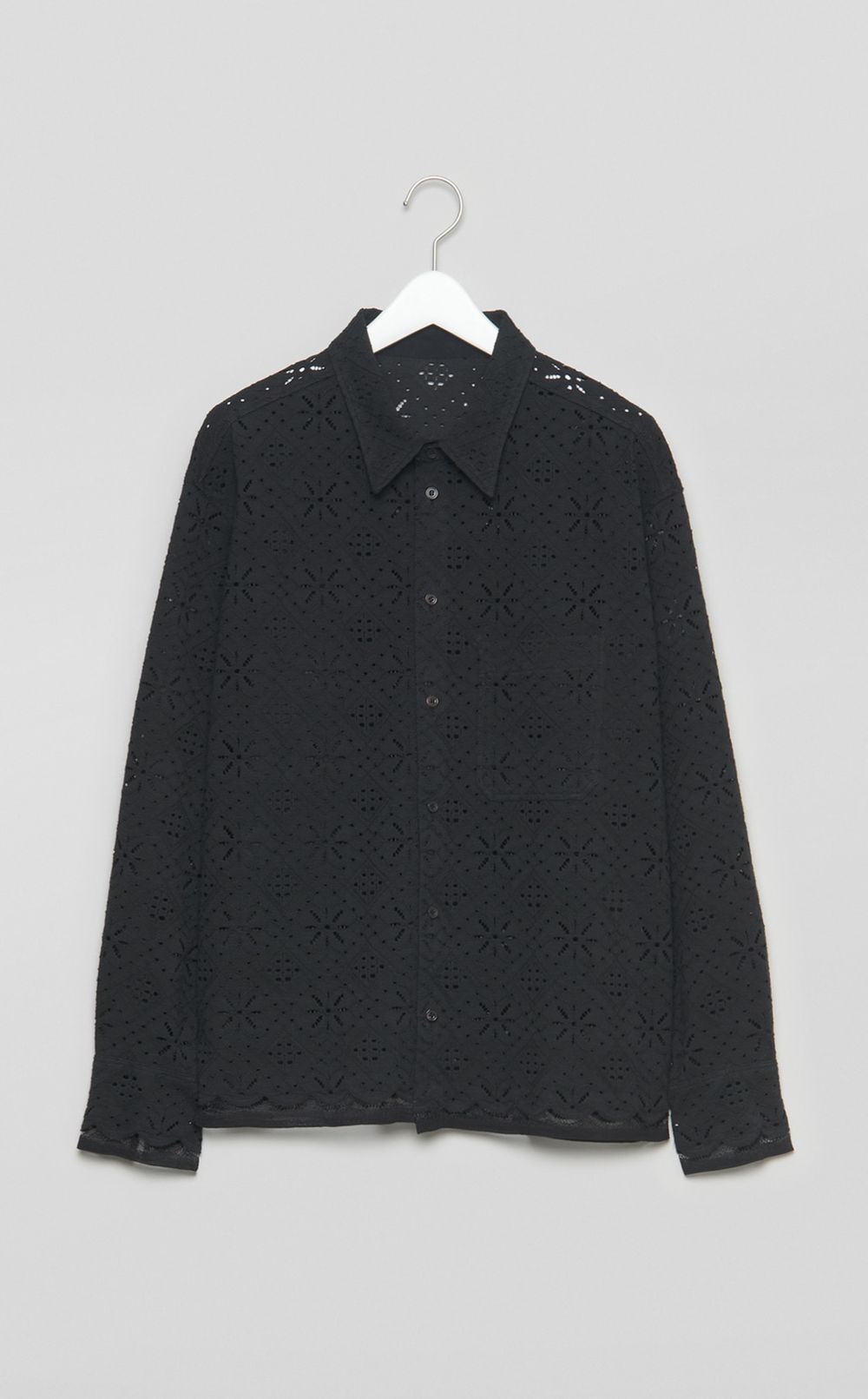 コットンレースシャツ