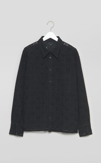 コットンレースシャツ