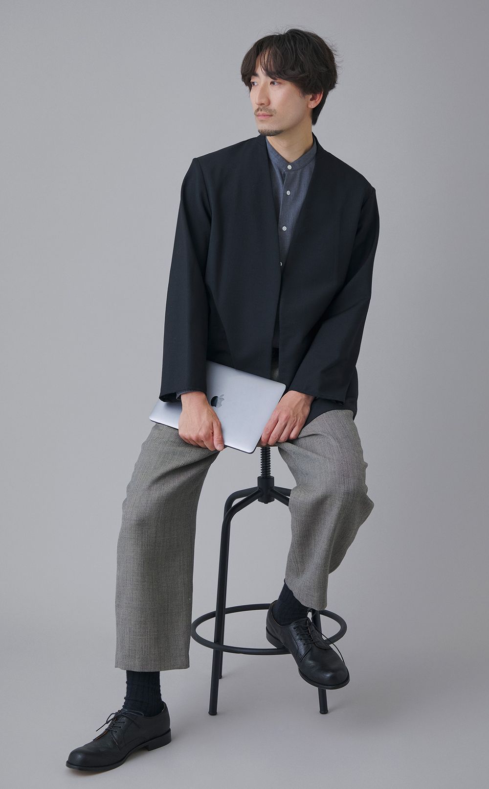 ウールリバー2タックパンツ