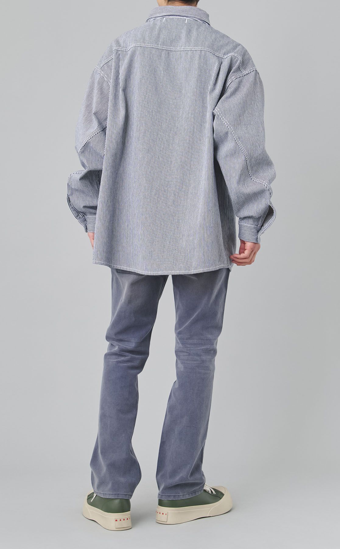 SandWaterr｜ヒッコリーストライプワークシャツ