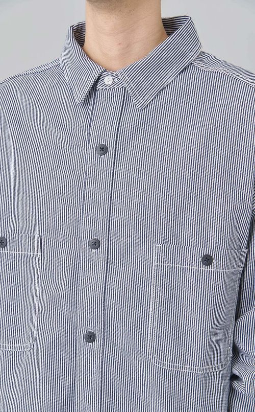 ヒッコリーストライプワークシャツ