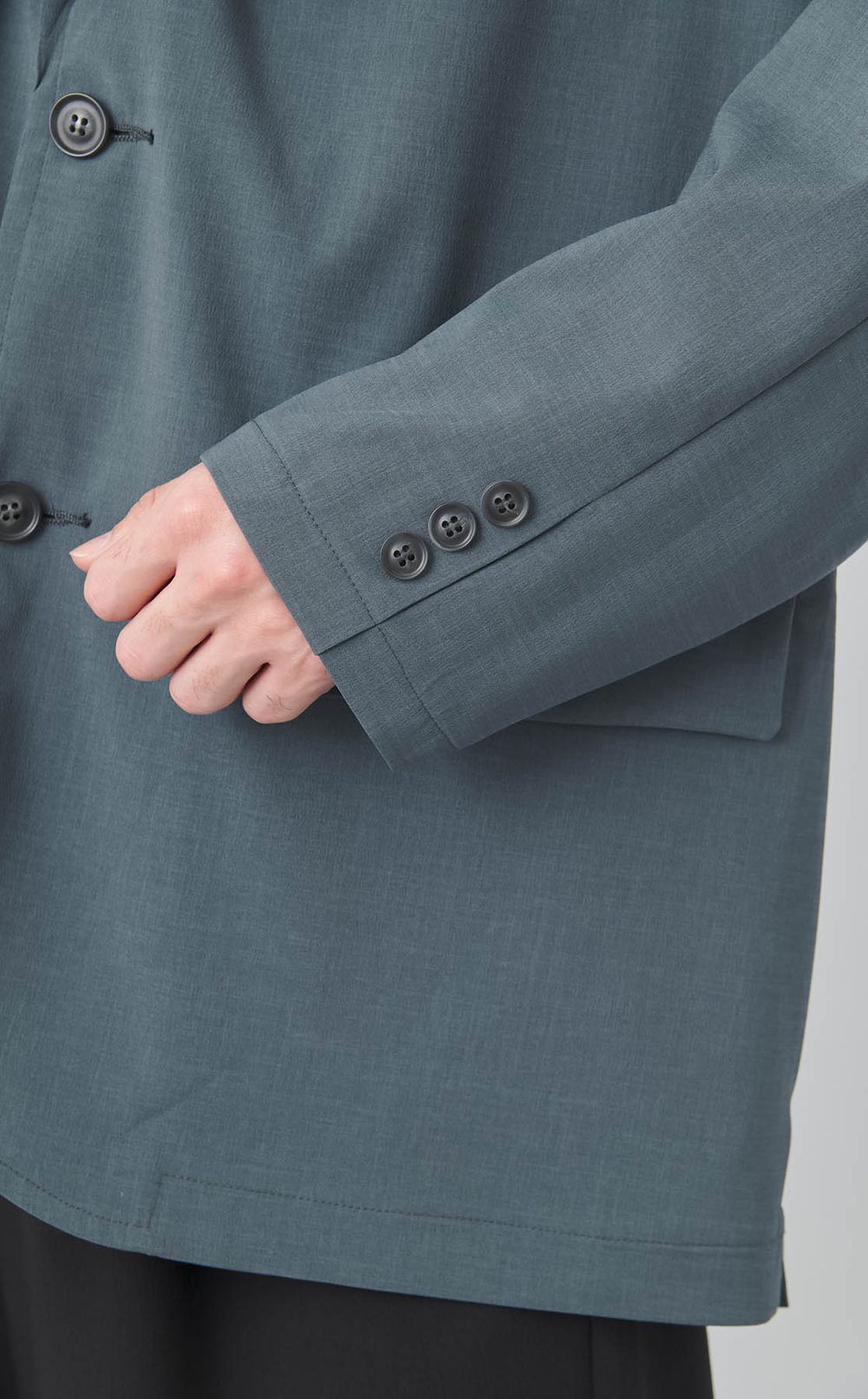 ポプリン3ボタンジャケット