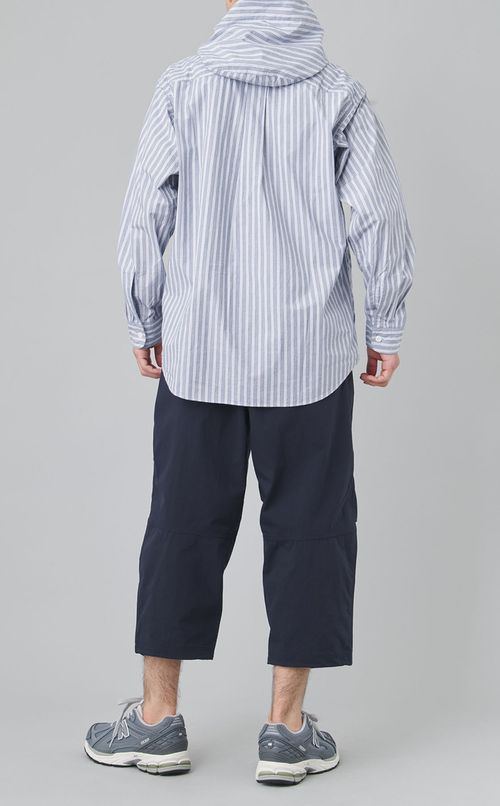 ストライプフーディシャツ