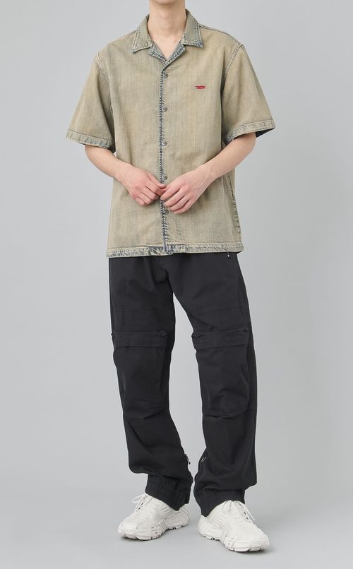 フェードデニムショートスリーブシャツ