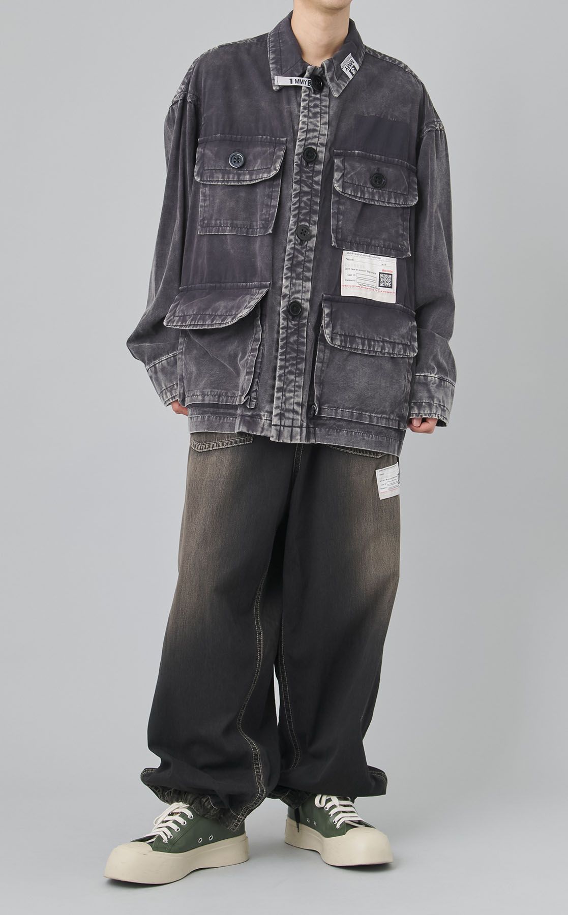 25SS mihara yasuhiro シャツブルゾンA14SH083 Maison MIHARA YASUHIRO｜リップストップミリタリーシャツブルゾン
