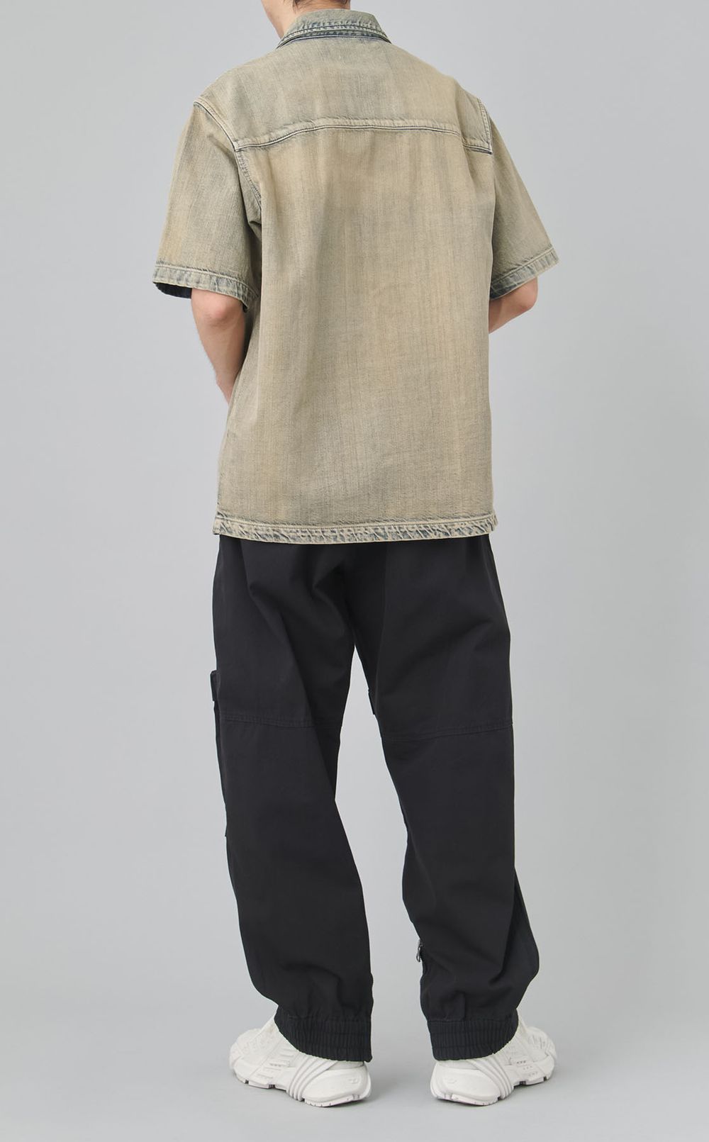 フェードデニムショートスリーブシャツ