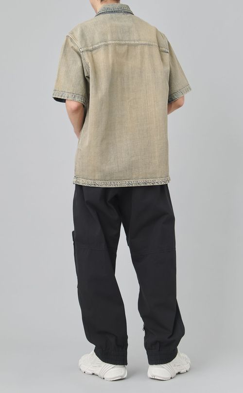 フェードデニムショートスリーブシャツ