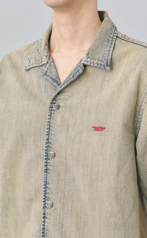 フェードデニムショートスリーブシャツ