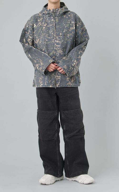 ツリーカモプリントフードブルゾン