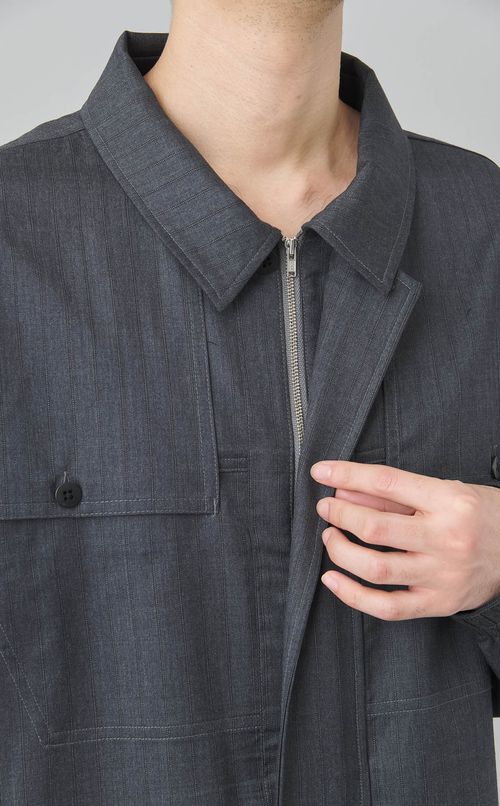 ウールサテンブルゾン