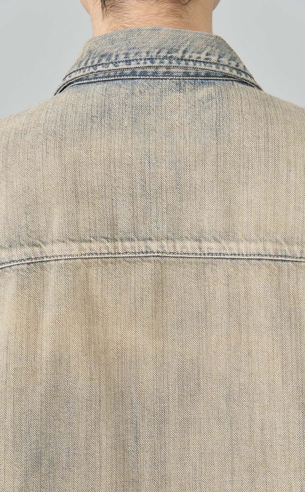 フェードデニムショートスリーブシャツ