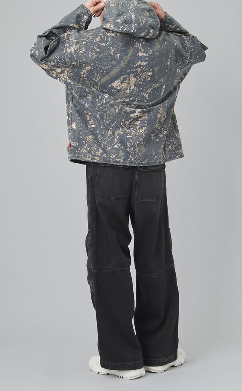 ツリーカモプリントフードブルゾン