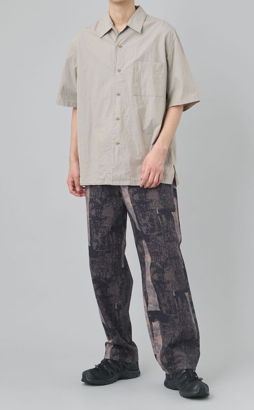 オープンカラーショートスリーブシャツ