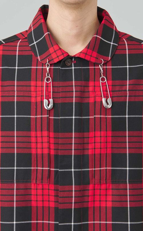 チェックテーラードパターンシャツ