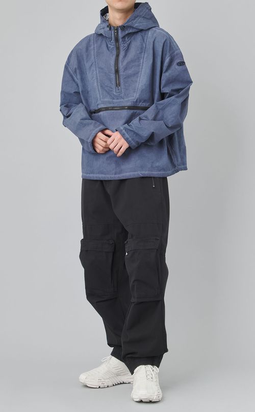 コットンナイロンハーフジップブルゾン