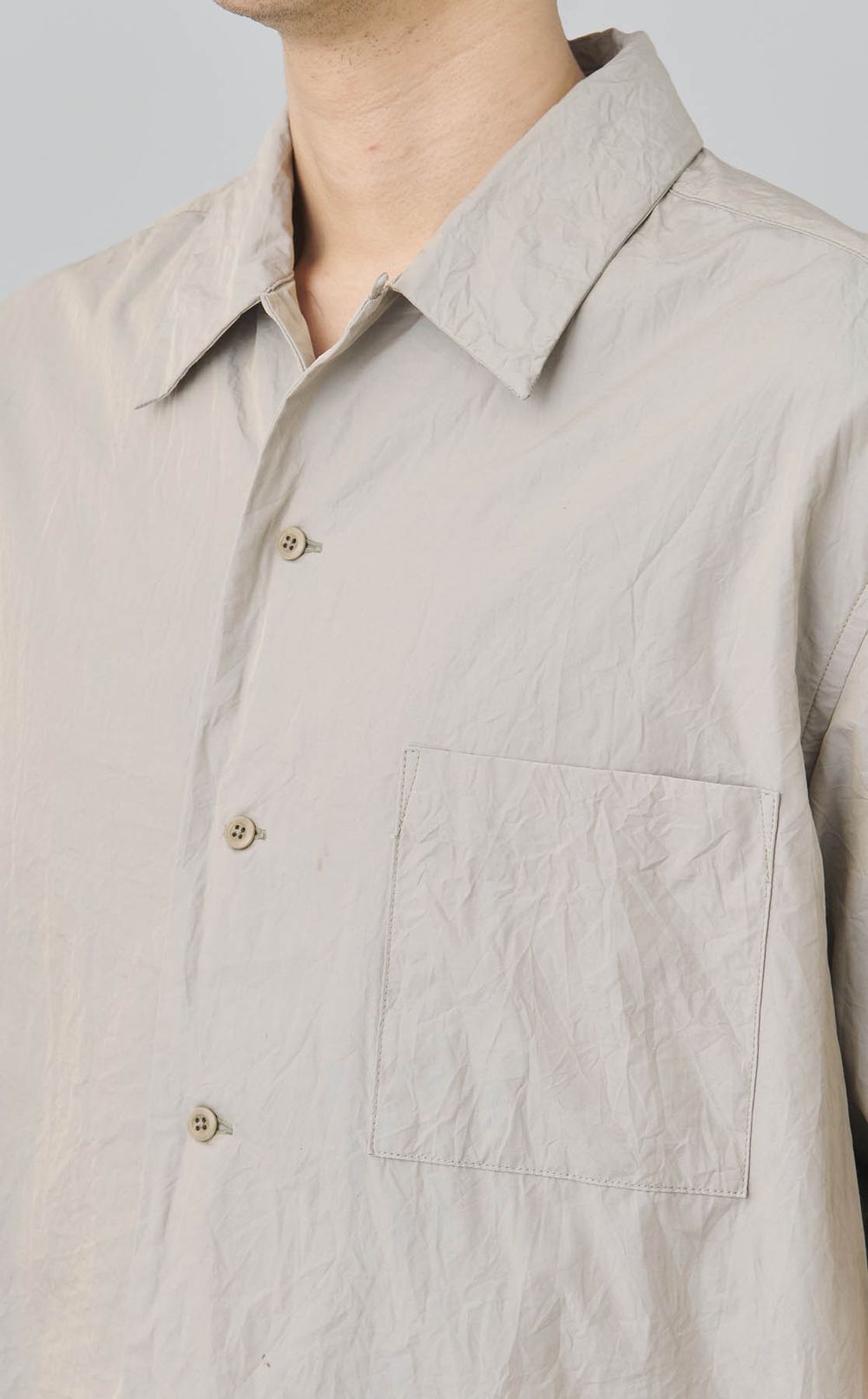 オープンカラーショートスリーブシャツ