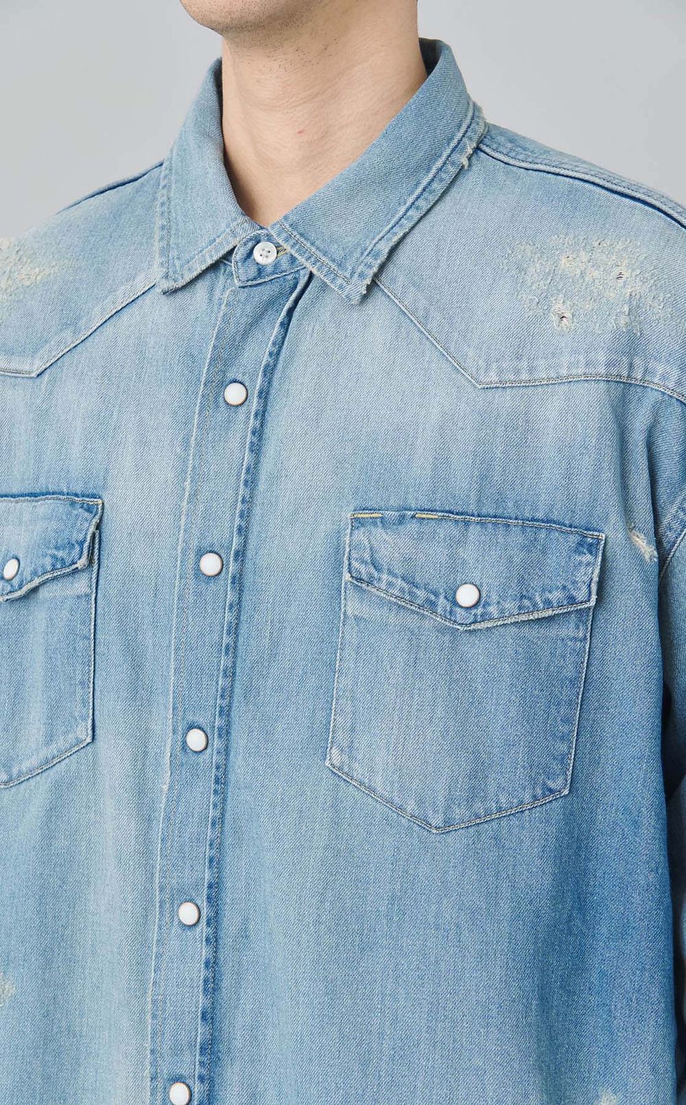 デニムウエスタンシャツ