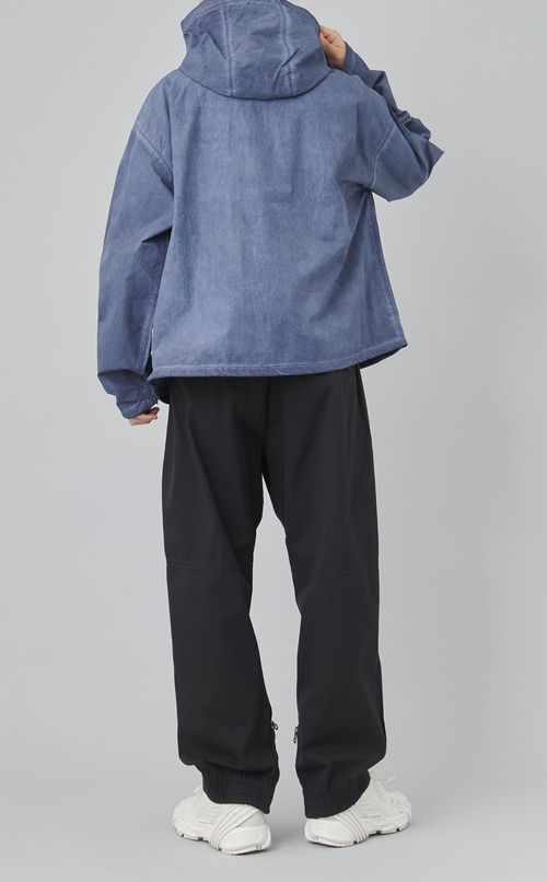 コットンナイロンハーフジップブルゾン