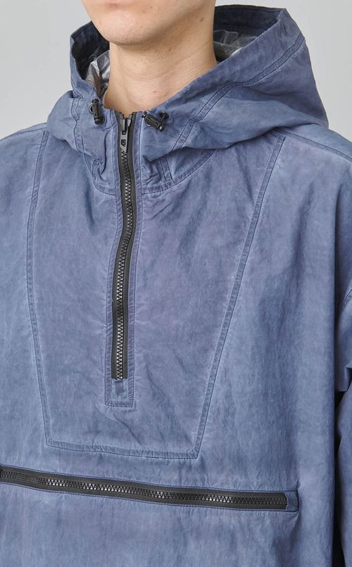 コットンナイロンハーフジップブルゾン