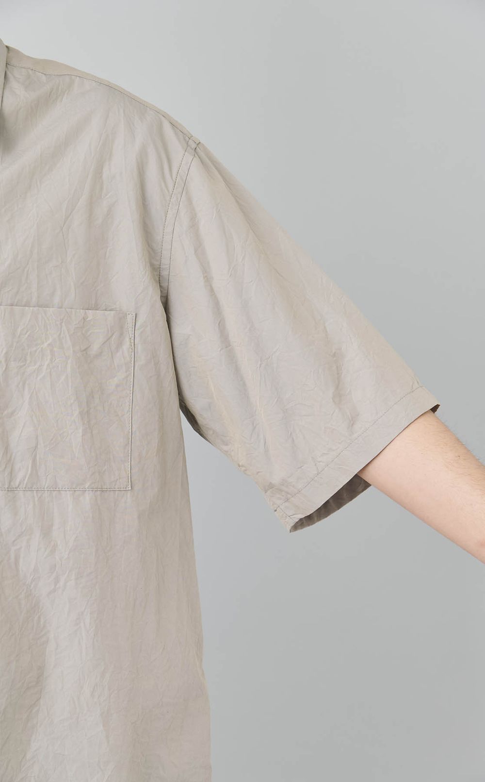 オープンカラーショートスリーブシャツ