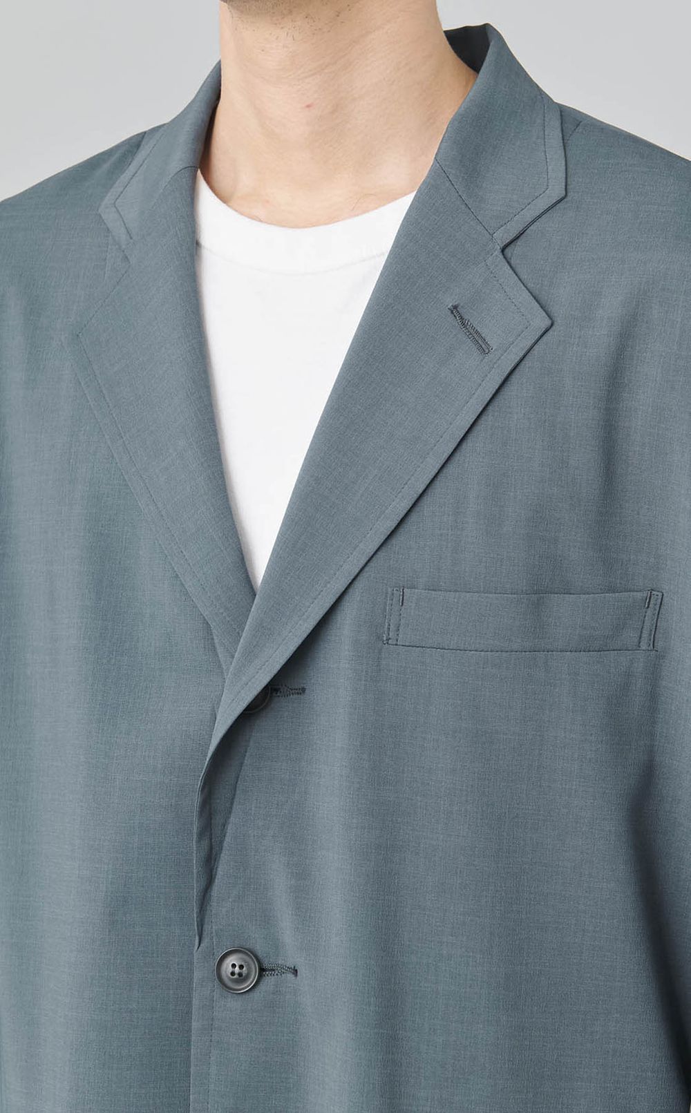 ポプリン3ボタンジャケット