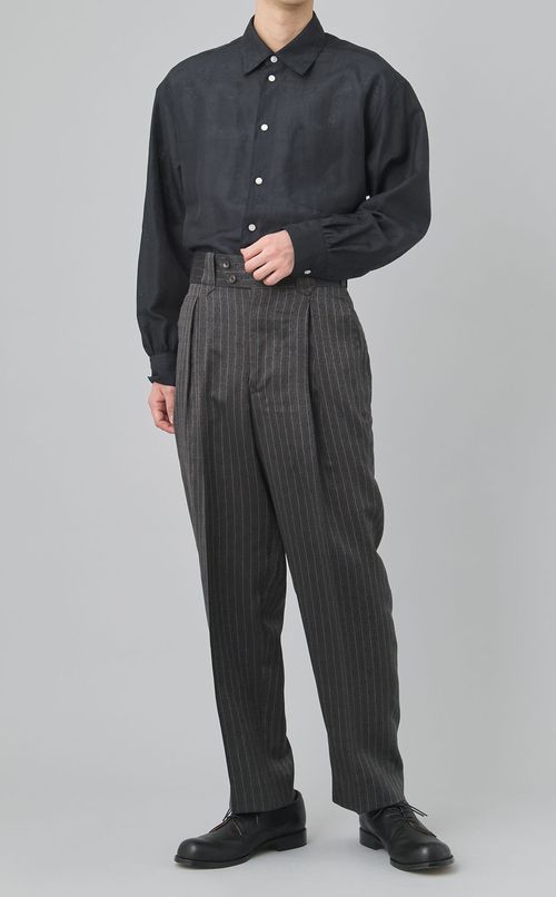 ポリエステルリネンジゴロシャツ