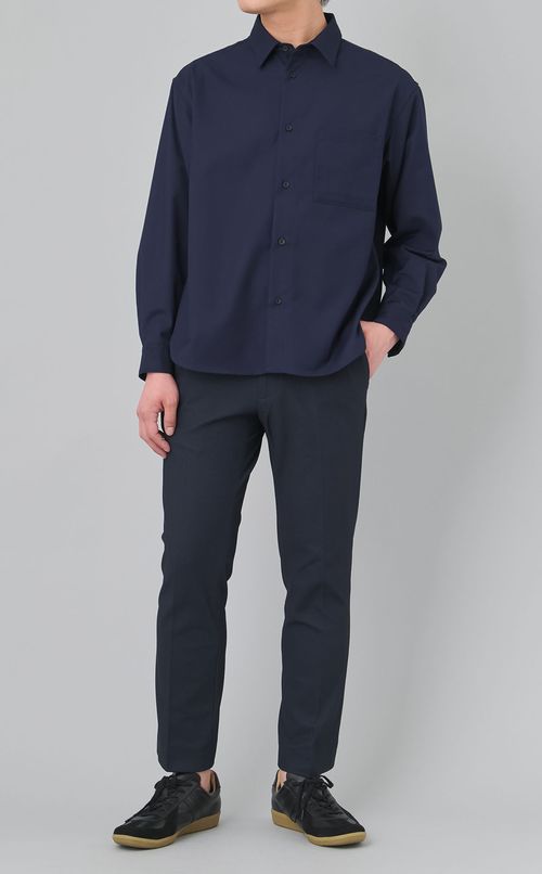 レギュラーカラーツイルシャツ