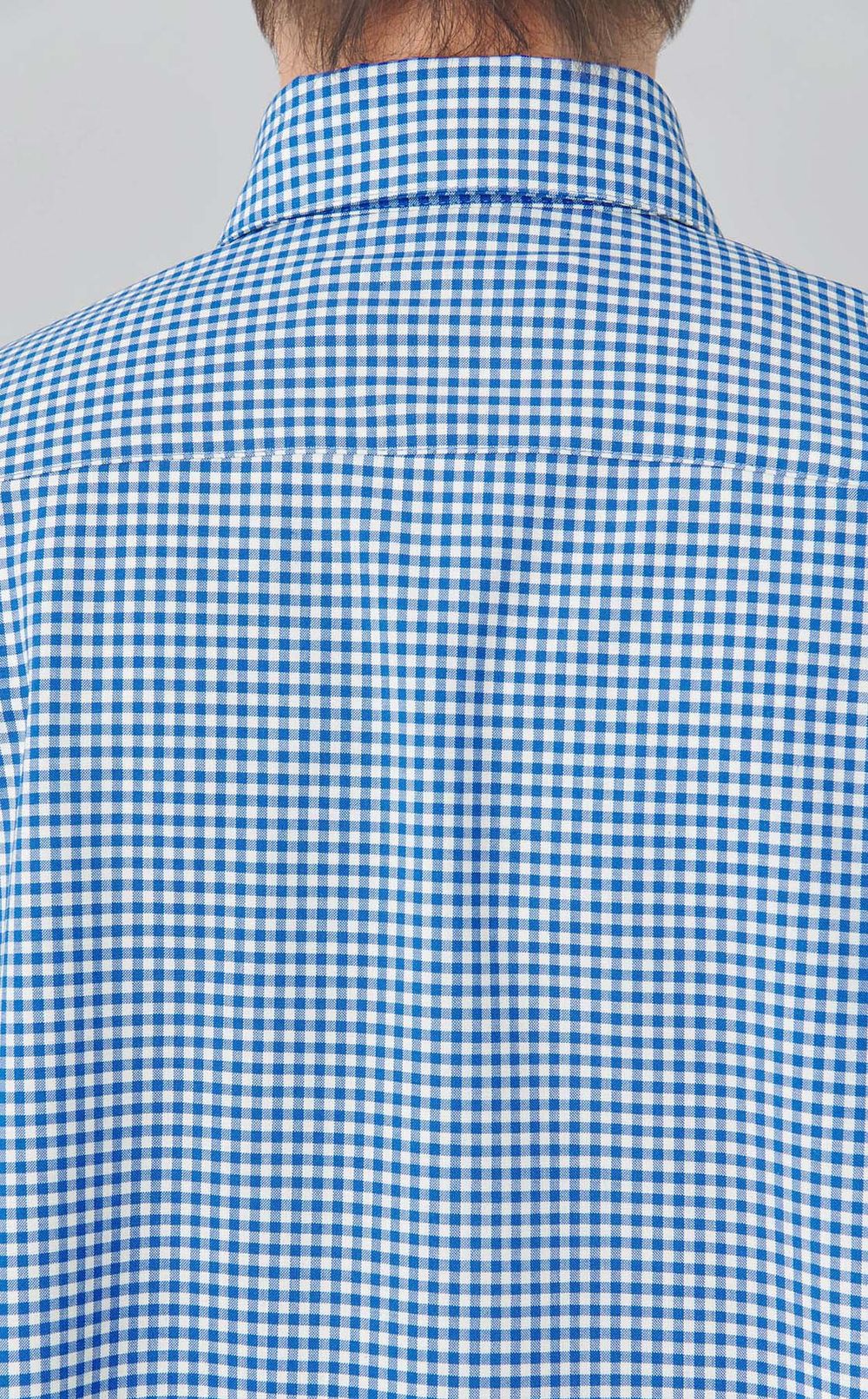 ギンガムチェックライトウールシャツ