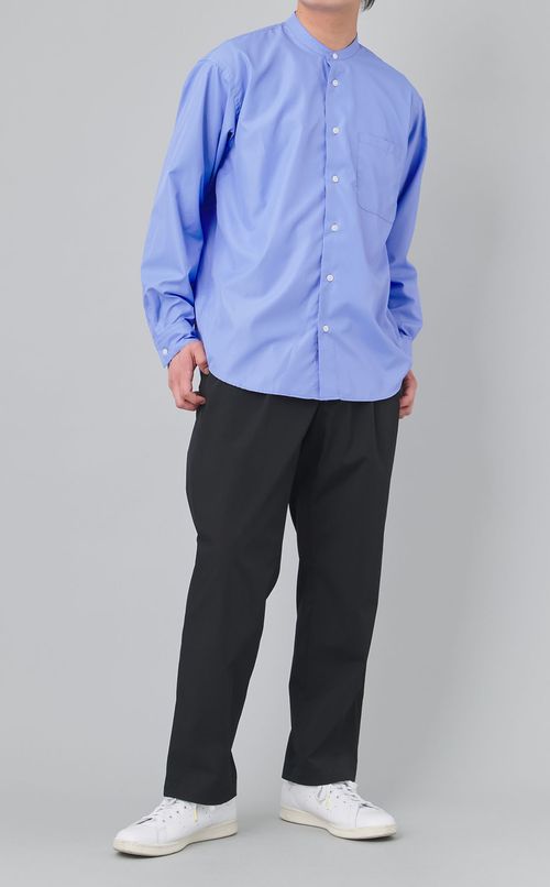 フラットギャバジンタックパンツ