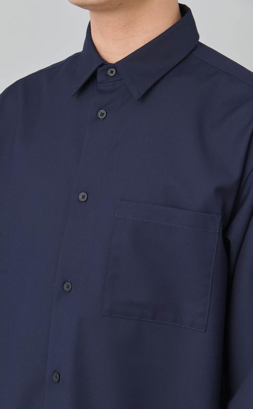 レギュラーカラーツイルシャツ