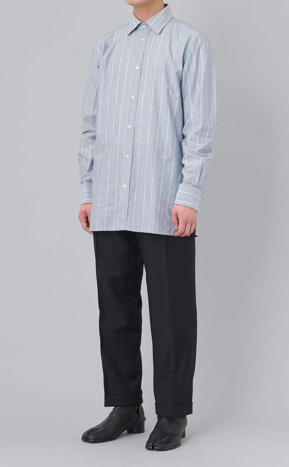 ストライプレギュラーカラーシャツ