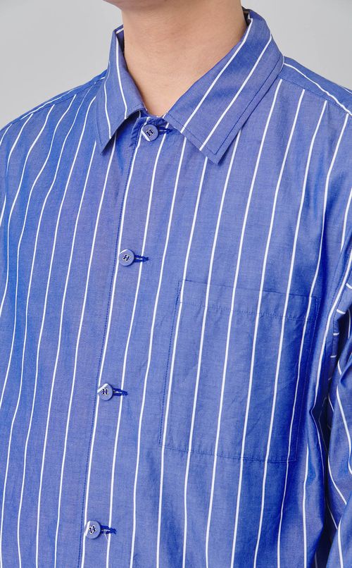 ストライプシャツブルゾン