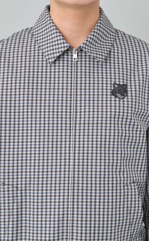 チェックジッパーブルゾン