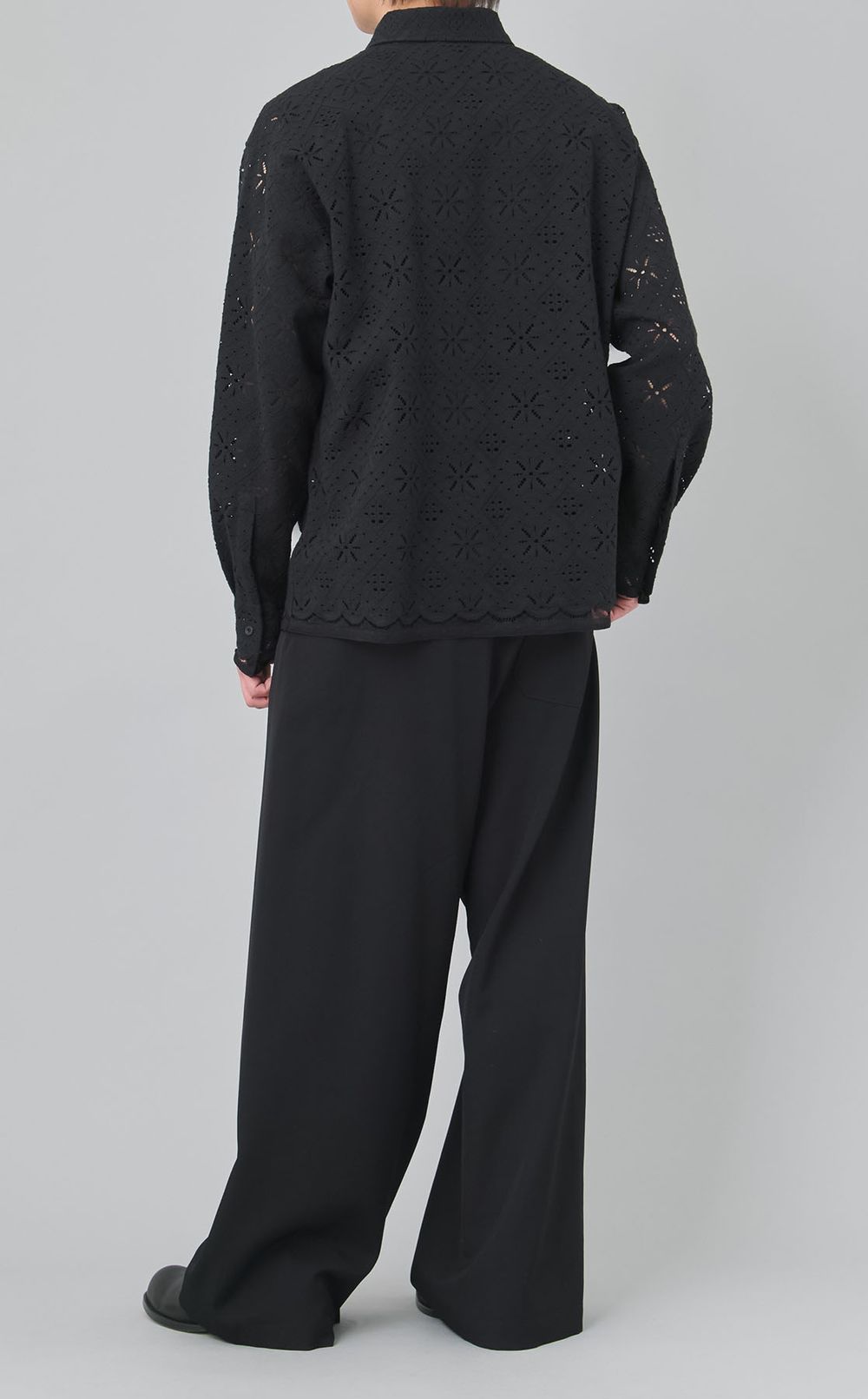 コットンレースシャツ