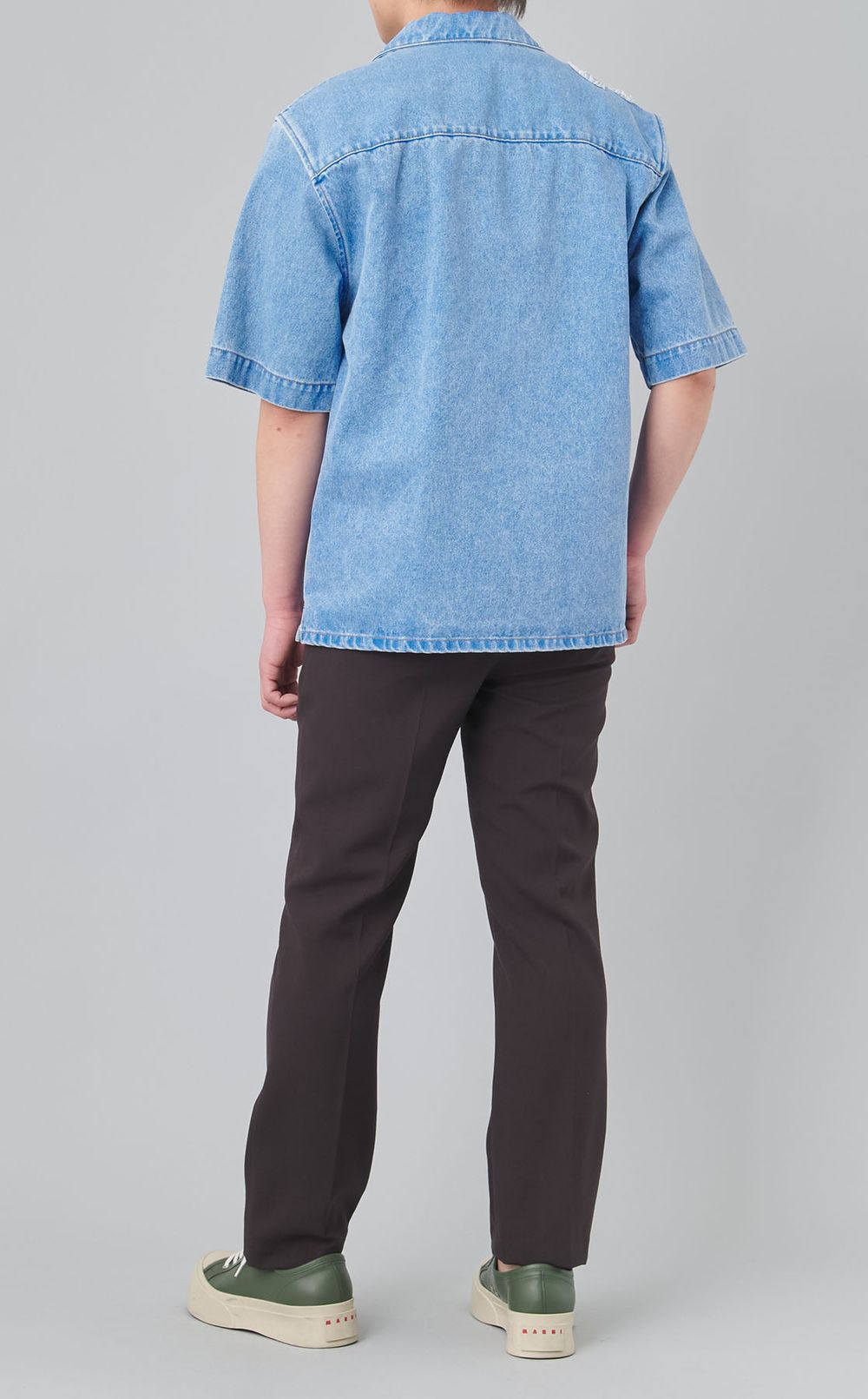 デニムパッチショートスリーブシャツ