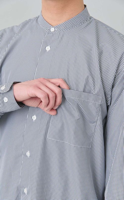 オーバーサイズバンドカラーシャツ