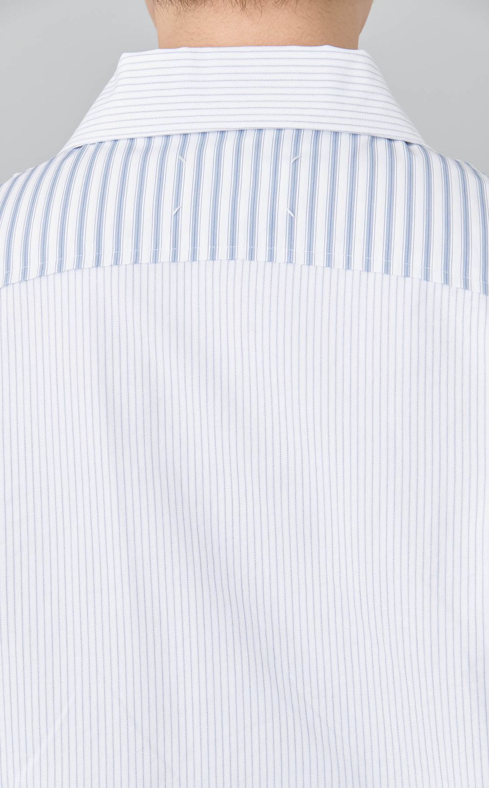 ストライプオープンカラーシャツ