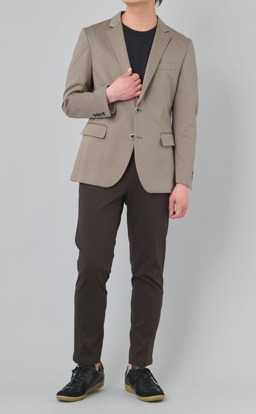 ミックスリネンジャージージャケット