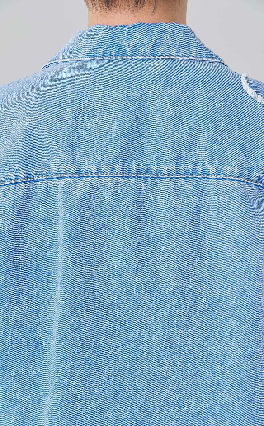 デニムパッチショートスリーブシャツ