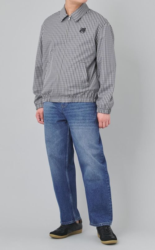 クロップドカーブドレッグデニムパンツ