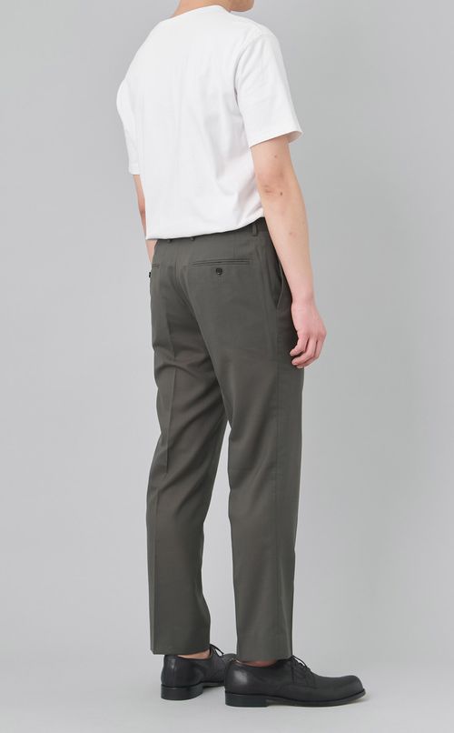 ウールポリノータックトラウザー