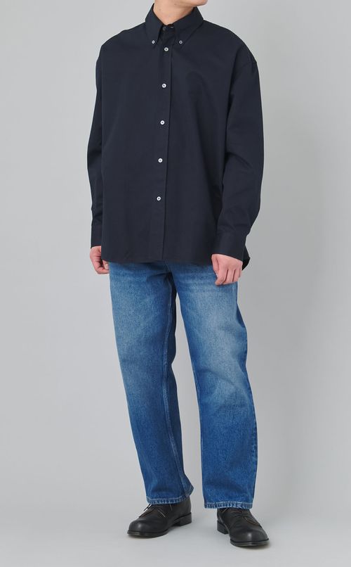 クロップドカーブドレッグデニムパンツ