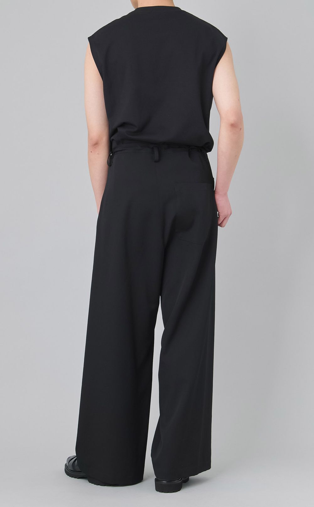 ギャバジンロングストレートパンツ