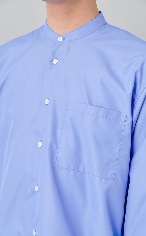 オーバーサイズバンドカラーシャツ