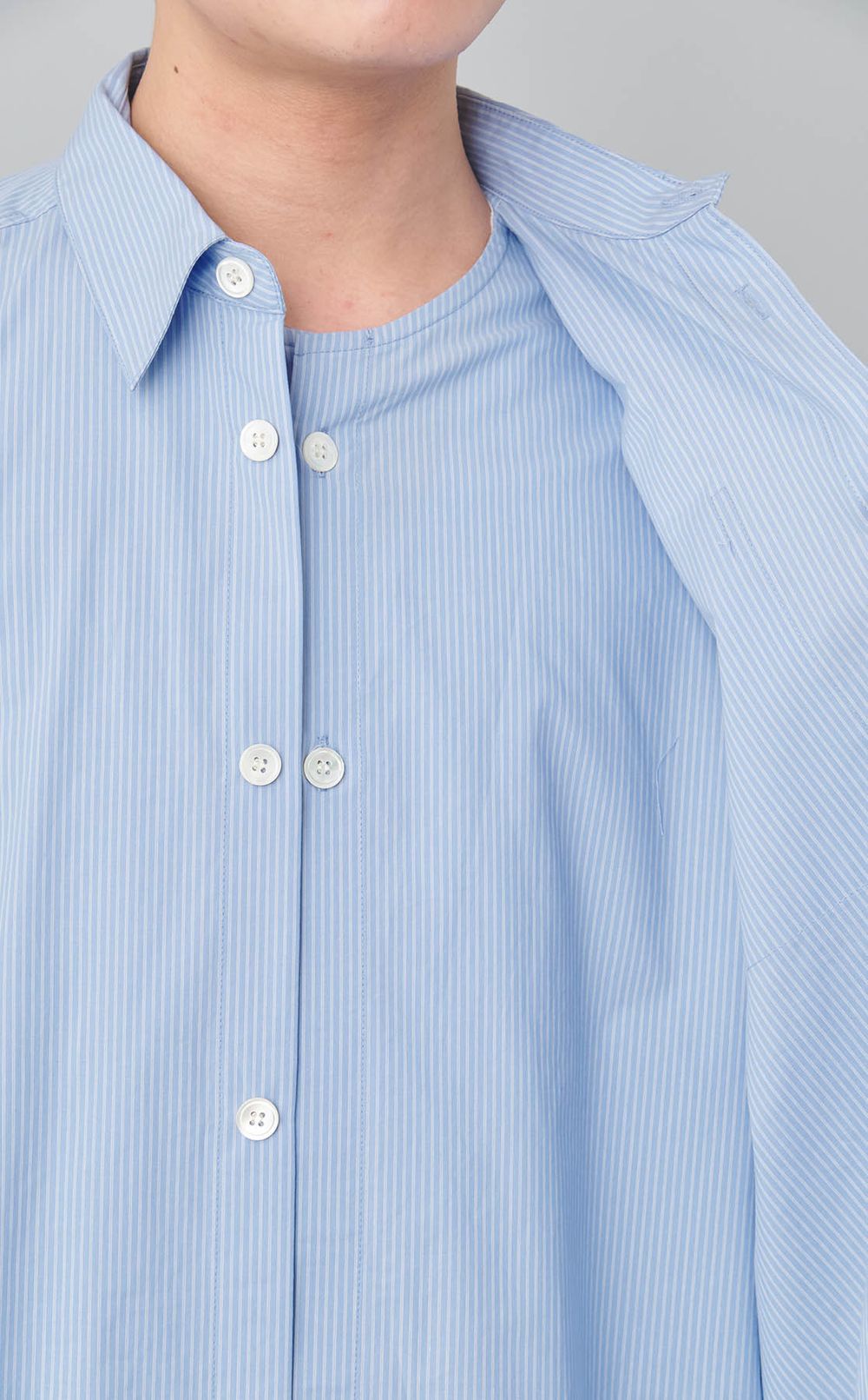 レイヤードオーバーシャツ