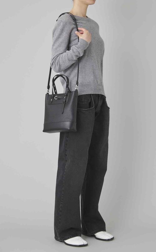 ストラップ付レザーミニトートバッグ