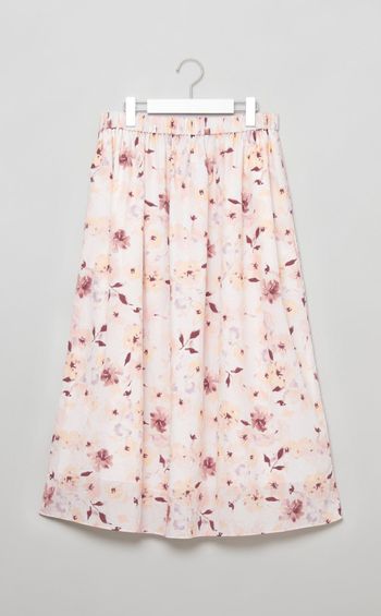 フラワープリントフレアスカート