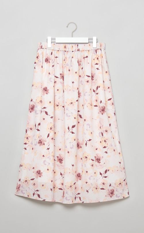 フラワープリントフレアスカート